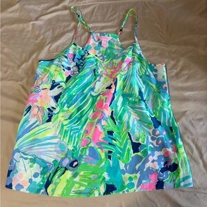 Lilly Pulitzer Multicolor Tropical Silk Tank Top